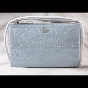 NWT COACH Lyla Pale Blue Pebbled